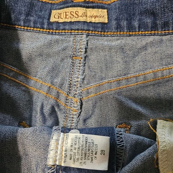 Guess Blue Knee-Length Pencil Skirt - Picture 5 of 6